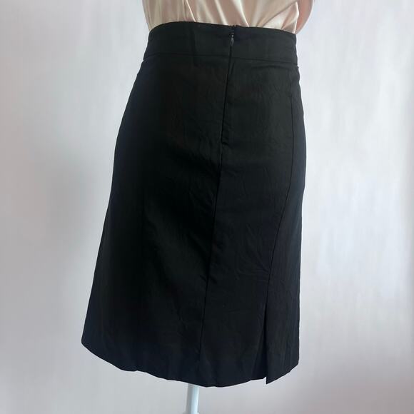 BURBERRY WOOL BLEND LINED PENCIL SKIRT MADE IN ITALY BLACK SIZE 10 LIGHTWEIGHT - Picture 3 of 15